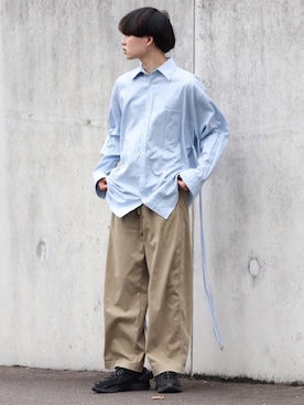「A-COLD-WALL*（アコールドウォール）のアイテム（シューズ）」を使った、かざまくんさん（メンズ・176cm）の秋コーディネート