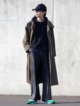 「PUBLUX（パブリュクス）のアイテム（トレンチコート）」を使った、かざまくんさん（メンズ・176cm）の秋コーディネート