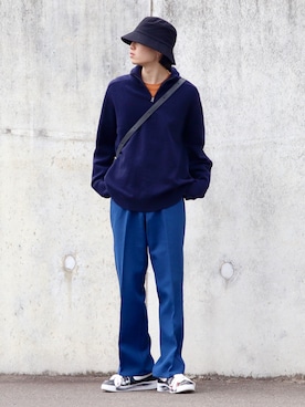 「INTER FACTORY（インターファクトリー）のアイテム（帽子）」を使った、かざまくんさん（メンズ・176cm）の秋コーディネート