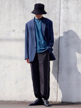 「ADER error（アーダーエラー）のアイテム（パンツ）」を使った、かざまくんさん（メンズ・176cm）の秋コーディネート