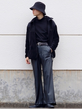 「INTER FACTORY（インターファクトリー）のアイテム（帽子）」を使った、かざまくんさん（メンズ・176cm）の冬コーディネート