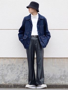 「INTER FACTORY（インターファクトリー）のアイテム（帽子）」を使った、かざまくんさん（メンズ・176cm）の春コーディネート