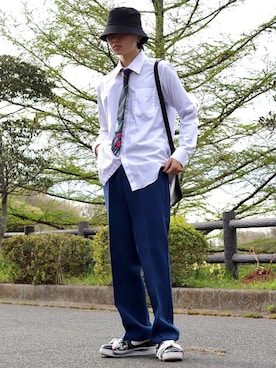「INTER FACTORY（インターファクトリー）のアイテム（帽子）」を使った、かざまくんさん（メンズ・176cm）の春コーディネート
