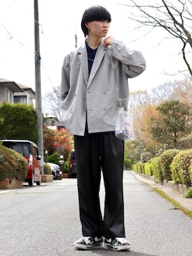 「BASQUE magenta（バスクマゼンタ）のアイテム（ジャケット/アウター）」を使った、かざまくんさん（メンズ・176cm）の春コーディネート