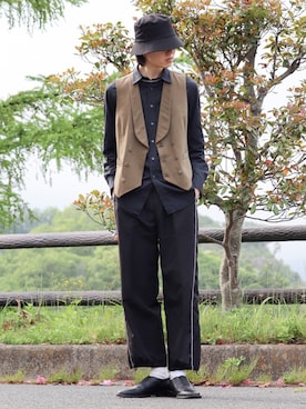 「ADER error（アーダーエラー）のアイテム（パンツ）」を使った、かざまくんさん（メンズ・176cm）の春コーディネート