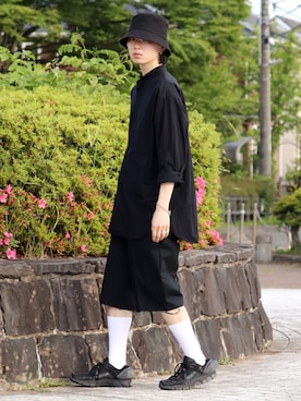 「INTER FACTORY（インターファクトリー）のアイテム（帽子）」を使った、かざまくんさん（メンズ・176cm）の夏コーディネート