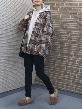 「perky room（パーキールーム）のアイテム」を使った、co_co_nanaさん（レディース・163cm）の冬コーディネート