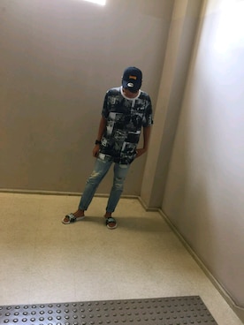 「THRASHER（スラッシャー）のアイテム（キャップ、ブラック系）」を使った、Ryukiさん（メンズ）の秋コーディネート