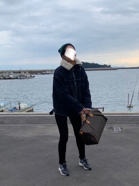 「LouisVuitton」｜「アイテム（その他アウター）」を使った、tamakiさん（レディース・162cm）の冬コーディネート