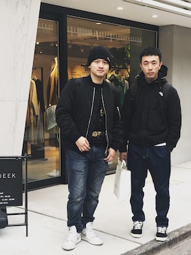 「daily look」｜「アイテム（マウンテンパーカー）」を使った、リュウ ショウキンさん（メンズ・172cm）の春コーディネート