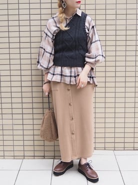 •ᴥ•  m i mさん（レディース・156cm）の秋コーディネート