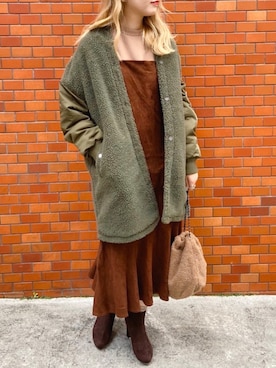 「HOTPING（ホッピン）のアイテム」を使った、•ᴥ•  m i mさん（レディース・156cm）の秋コーディネート