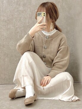 「kutir」｜•ᴥ•  m i mさん（レディース・156cm）の冬コーディネート