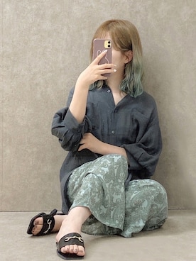 「sango（sango）のアイテム（パンツ）」を使った、•ᴥ•  m i mさん（レディース・156cm）の夏コーディネート