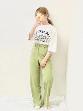 「sango（sango）のアイテム（パンツ）」を使った、•ᴥ•  m i mさん（レディース・156cm）の夏コーディネート