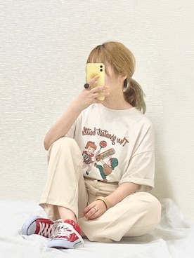 「sango（sango）のアイテム（スラックス）」を使った、•ᴥ•  m i mさん（レディース・156cm）の夏コーディネート