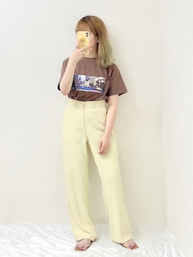 「sango（sango）のアイテム（スラックス）」を使った、•ᴥ•  m i mさん（レディース・156cm）の夏コーディネート