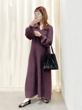 「sango（sango）のアイテム（バッグ）」を使った、•ᴥ•  m i mさん（レディース・156cm）の冬コーディネート