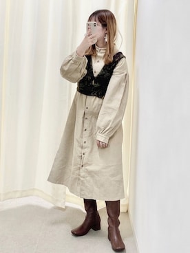 •ᴥ• m i mさん(レディース・156cm)の冬コーディネート