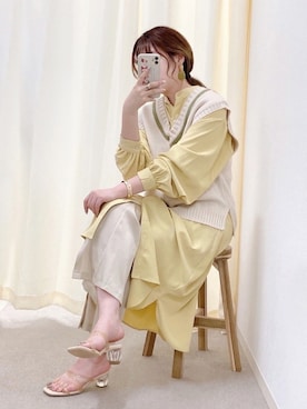 「春めきシューズ」｜「アイテム（ワンピース/ドレス）」を使った、•ᴥ•  m i mさん（レディース・156cm）の春コーディネート