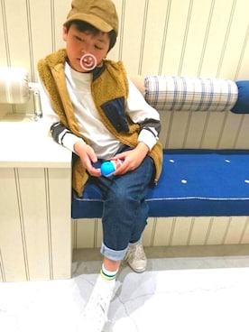 HALU ⑰⑨SENAさん（キッズ・80cm）の春コーディネート