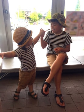 HALU ⑰⑨SENAさん（キッズ・90cm）の夏コーディネート