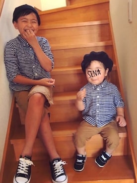 HALU ⑰⑨SENAさん（キッズ・90cm）の秋コーディネート