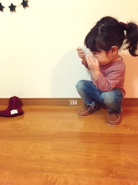 HALU ⑰⑨SENAさん（キッズ・90cm）の秋コーディネート