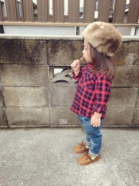 HALU ⑰⑨SENAさん（キッズ・90cm）の秋コーディネート