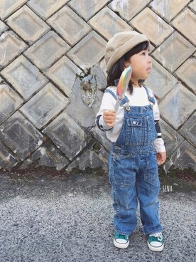 HALU ⑰⑨SENAさん（キッズ・90cm）の春コーディネート