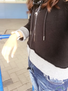 「CRYX（クリックス）のアイテム（パンツ）」を使った、haruuuuki&fuさん（レディース・162cm）の秋コーディネート