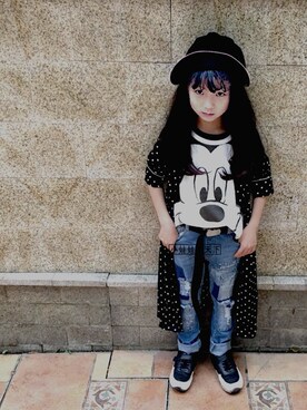「Right-on（ライトオン）のアイテム（ワンピース/ドレス）」を使った、dlnjさん（キッズ・120cm）の夏コーディネート
