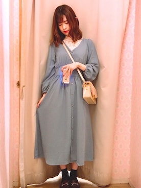 「earth music&ecology（アースミュージックアンドエコロジー）のORiental TRaffic ビットローファー（ローファー）」を使った、amiさん（レディース・164cm）の秋コーディネート