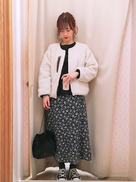 「リバーシブルブルゾン」｜amiさん（レディース・164cm）の秋コーディネート