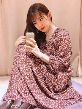 「レトロコーデ」｜amiさん（レディース・164cm）の冬コーディネート