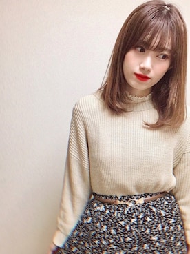 「Lattice（Lattice）のアイテム」を使った、amiさん（レディース・164cm）の冬コーディネート