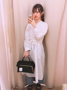 「anello（アネロ）のアイテム」を使った、amiさん（レディース・164cm）の冬コーディネート
