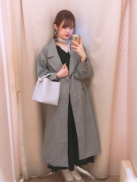 「グレンチェック」｜amiさん（レディース・164cm）の春コーディネート