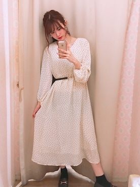 「earth music&ecology（アースミュージックアンドエコロジー）のORiental TRaffic ビットローファー（ローファー）」を使った、amiさん（レディース・164cm）の春コーディネート
