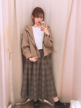 「earth music&ecology（アースミュージックアンドエコロジー）のORiental TRaffic ビットローファー（ローファー）」を使った、amiさん（レディース・164cm）の春コーディネート