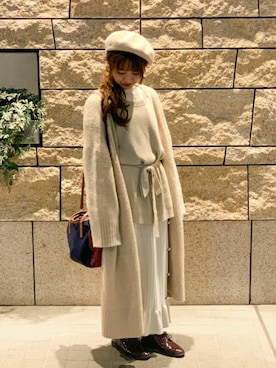 「Rodeo Crowns（ロデオクラウンズ）のアイテム（ハンチング/ベレー帽）」を使った、のんのんさん（レディース・147cm）の冬コーディネート