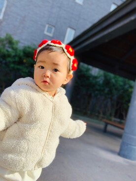 「1歳5ヶ月」｜「アイテム（ジャケット/アウター）」を使った、✧̣̥̇ちゅむちゅむ✧̣̥̇さん（キッズ・70cm）の春コーディネート