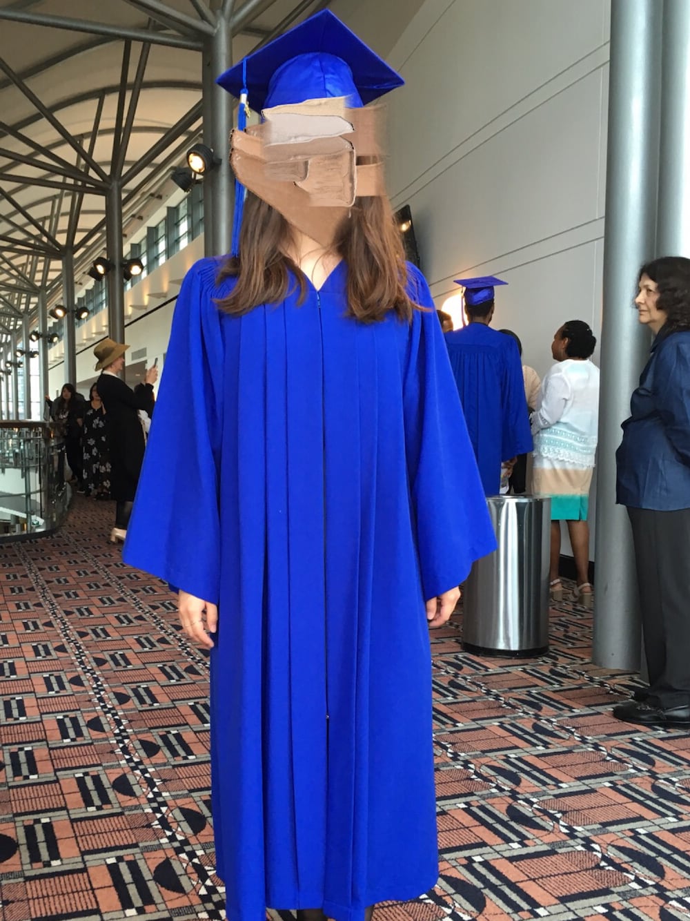「graduation、卒業式」｜「___のアイテム（ワンピース/ドレス、ブルー系）」を使った、雪さん（レディース・158cm）の春コーディネートの1枚目の写真