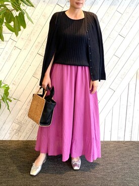 「Rougevif」｜「アイテム（バレエシューズ）」を使った、kimさん（レディース・158cm）の春コーディネート