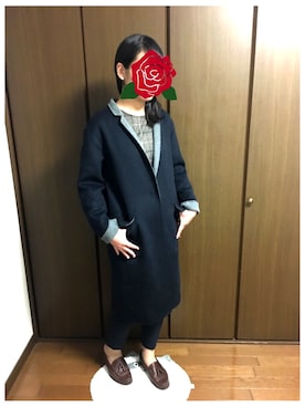 「タッセルローファー」｜「アイテム（その他アウター）」を使った、erikoさん（レディース・164cm）の秋コーディネート