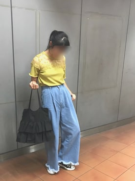 「フリルトート」｜イトさん（レディース・158cm）の秋コーディネート