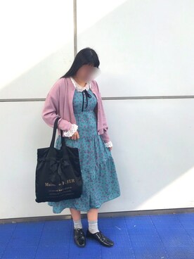 「BASE（ベース）のアイテム（ワンピース/ドレス）」を使った、イトさん（レディース・158cm）の春コーディネート