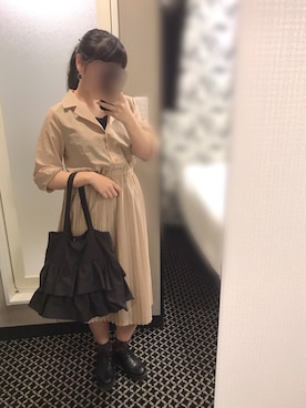 「BASE（ベース）のアイテム（ワンピース/ドレス）」を使った、イトさん（レディース・158cm）の夏コーディネート