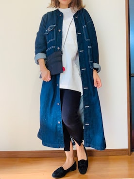 「BEAMS BOY（ビームスボーイ）のアイテム（デニムジャケット）」を使った、as.さん（レディース・153cm）の春コーディネート