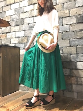 「rps（アールピーエス）のアイテム（帽子）」を使った、ai_rpsさん（レディース・154cm）の春コーディネート